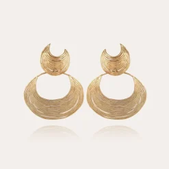 Boucles d'oreilles Luna Wave dorées