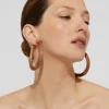 Boucles d'oreilles Maoro grand modèle dorées - Osier - Collection 55 ans