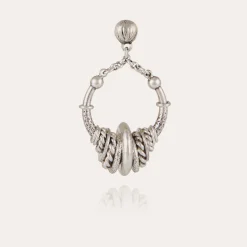 Boucles d'oreilles Maranzana petit modèle argentées