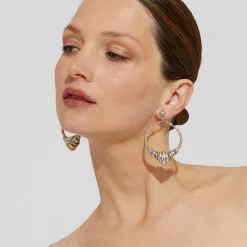 Boucles d'oreilles Maranzana argentées