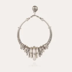 Boucles d'oreilles Maranzana argentées