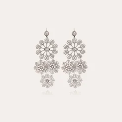 Boucles d'oreilles Neige mini argentées
