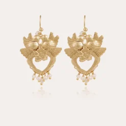 Boucles d'oreilles Oaxaca Coeur dorées