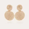 Boucles d'oreilles Onde Gourmette dorées