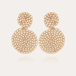 Boucles d'oreilles Onde Gourmette dorées