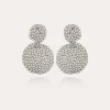 Boucles d'oreilles Onde Gourmette petit modèle argentées