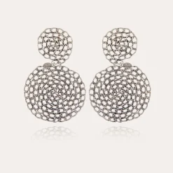 Boucles d'oreilles Onde Gourmette argentées