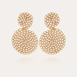 Boucles d'oreilles Onde Gourmette dorées
