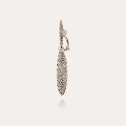 Boucles d'oreilles Onde Gourmette petit modèle argentées