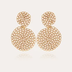 Boucles d'oreilles Onde Gourmette dorées