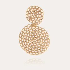 Boucles d'oreilles Onde Gourmette dorées