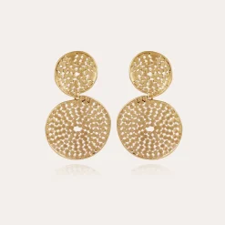Boucles d'oreilles Onde Lucky Cercle petit modèle dorées