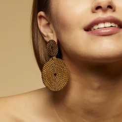 Boucles d'oreilles Onde Lucky dorées