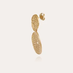Boucles d'oreilles Onde Lucky Cercle petit modèle dorées