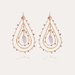 Boucles d'oreilles Orphée dorées
