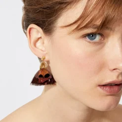 Boucles d'oreilles Plumette dorées