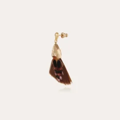 Boucles d'oreilles Plumette dorées