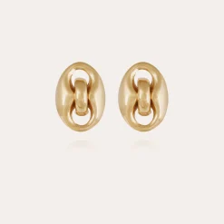 Boucles d'oreilles puces Cophea dorées