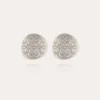 Boucles d'oreilles puces Diva grand modèle argentées