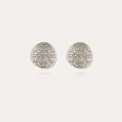 Boucles d'oreilles puces Diva petit modèle argentées