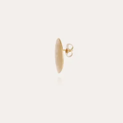 Boucles d'oreilles puces Diva grand modèle dorées