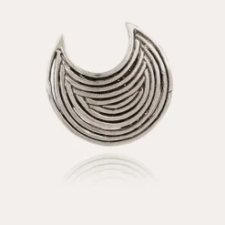 Boucles d'oreilles puces Luna Wave argentées