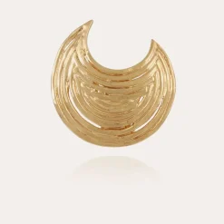 Boucles d'oreilles puces Luna Wave dorées