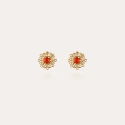 Boucles d'oreilles puces Yuca dorées