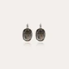 Boucles d'oreilles Scaramouche argentées - Nacre grise