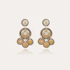 Boucles d'oreilles Sequin deux rangs argentées