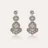 Boucles d'oreilles Sequin trois rangs argentées