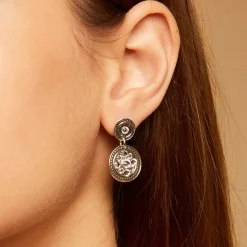 Boucles d'oreilles Sequin argentées