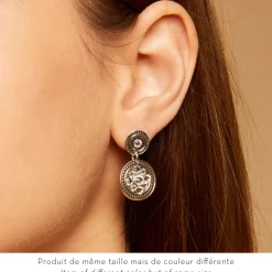 Boucles d'oreilles Sequin argentées