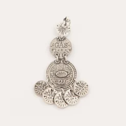 Boucles d'oreilles Sequin trois rangs argentées