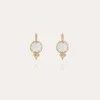 Boucles d'oreilles Serti dorées - Cristal