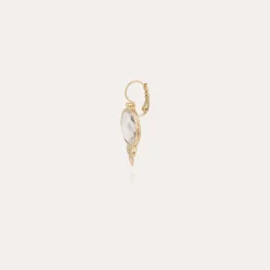 Boucles d'oreilles Serti dorées - Cristal