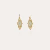 Boucles d'oreilles Serti Talisman petit modèle dorées - Fluorine