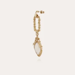 Boucles d'oreilles Siena dorées - Nacre blanche