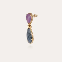 Boucles d'oreilles Silia dorées - Améthyste