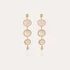 Boucles d'oreilles Silène nacre dorées - Nacre blanche