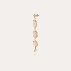 Boucles d'oreilles Silène nacre dorées - Nacre blanche