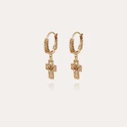 Boucles d'oreilles Tao Croix Yuca dorées
