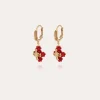 Boucles d'oreilles Tao Croix perle dorées