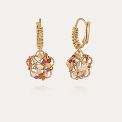 Boucles d'oreilles Tao Fleur dorées