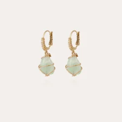 Boucles d'oreilles Tao Rainbow dorées - Fluorine