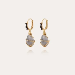 Boucles d'oreilles Tao Rainbow Bis dorées - Lazulite