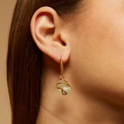 Boucles d'oreilles Tao Rainbow dorées - Fluorine