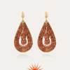 Boucles d'oreilles Tojo grand modèles dorées - Osier - Collection 55 ans