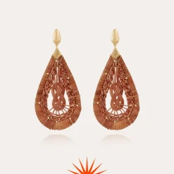 Boucles d'oreilles Tojo grand modèles dorées - Osier - Collection 55 ans