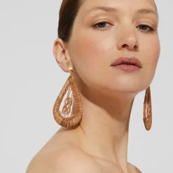 Boucles d'oreilles Tojo grand modèles dorées - Osier - Collection 55 ans
